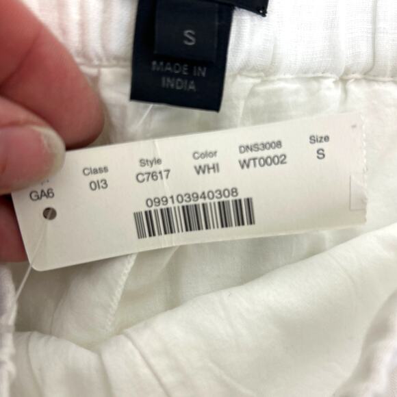 J.Crew Women’s Small White Linen Embroidered Boho Tassel Lightweight Shorts NEW - Picture 6 of 8